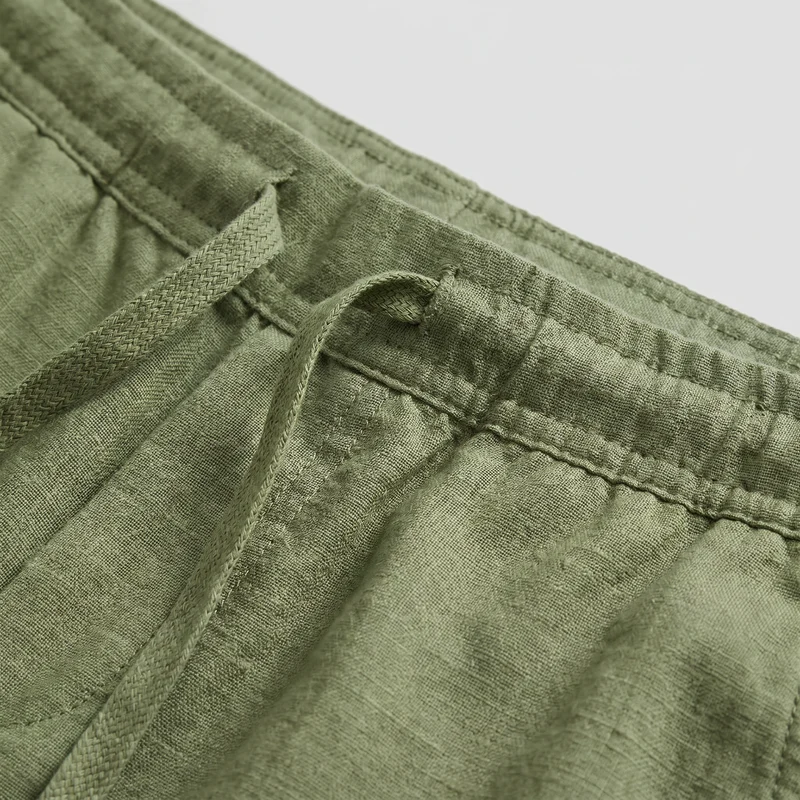 Pantalon court lin homme | bas léger vacances