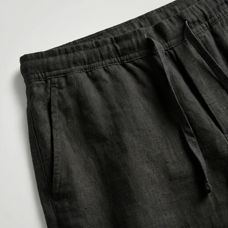 Pantalon court lin homme | bas léger vacances