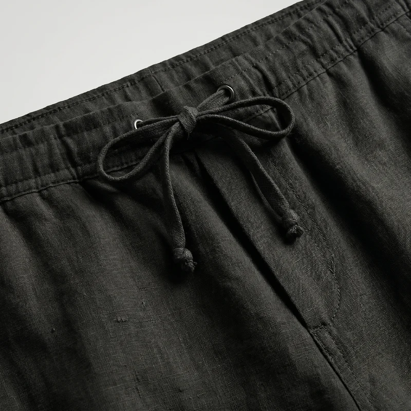 Pantalon court lin homme | bas léger vacances