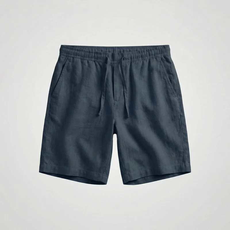 Pantalon court lin homme | bas léger vacances