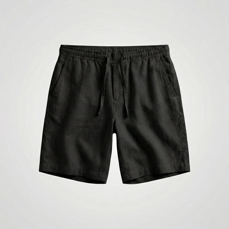 Pantalon court lin homme | bas léger vacances