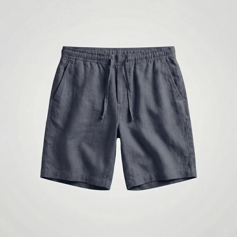 Pantalon court lin homme | bas léger vacances