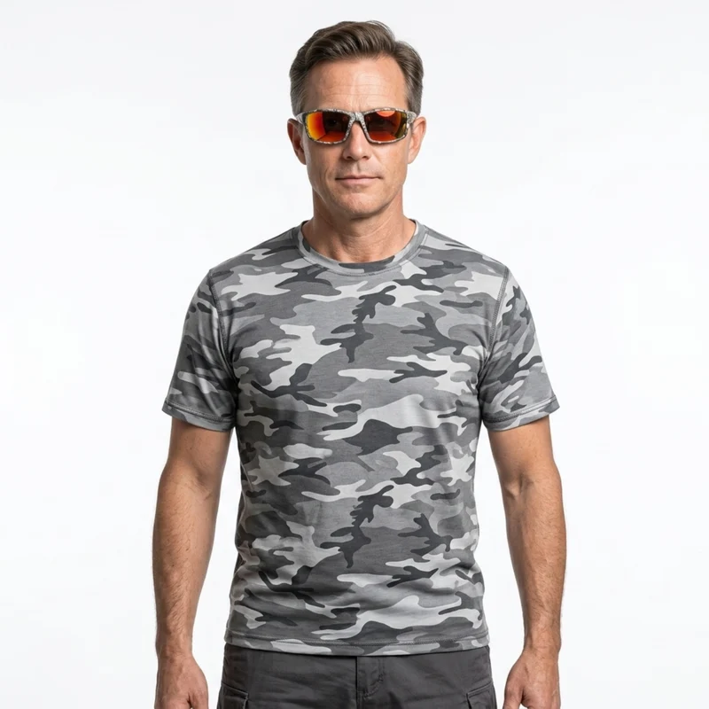 Lunettes de soleil sport — verres polarisés et monture camouflage