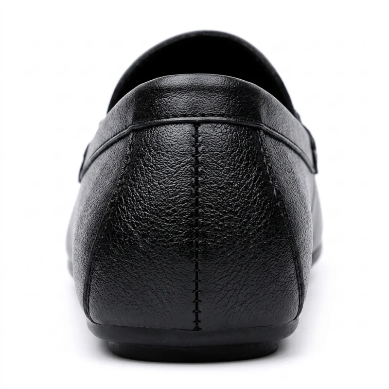 Mocassins cuir véritable — boucle métallique — sorties décontractées