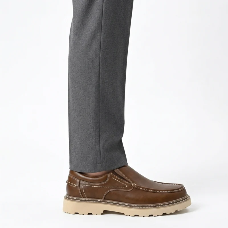 Chaussures cuir sans lacets — semelle robuste et flexible — quotidien