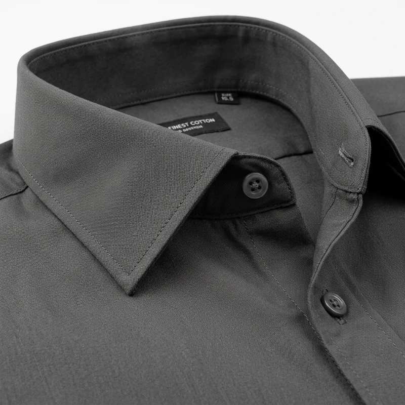Chemise boutonnée homme — col à revers et manches longues — quotidien