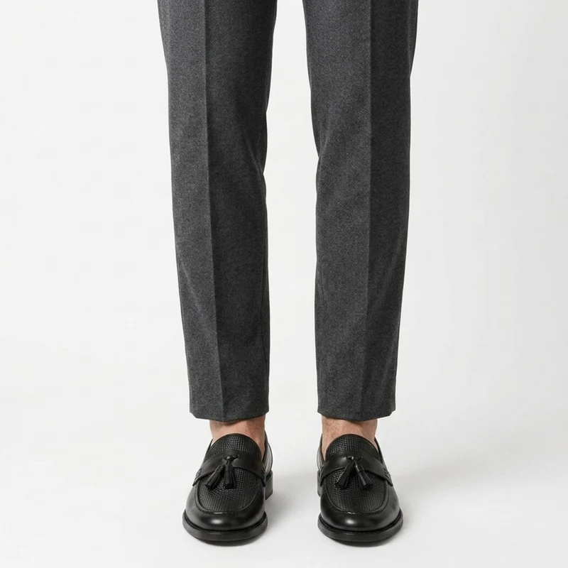 Souliers tressés homme — mocassins slip-on pour le bureau