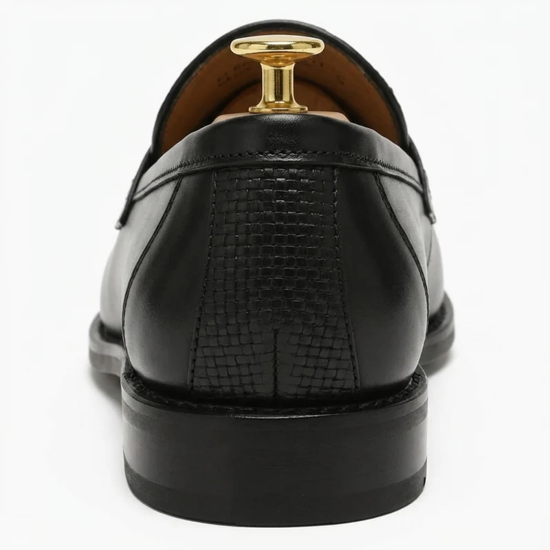 Souliers tressés homme — mocassins slip-on pour le bureau