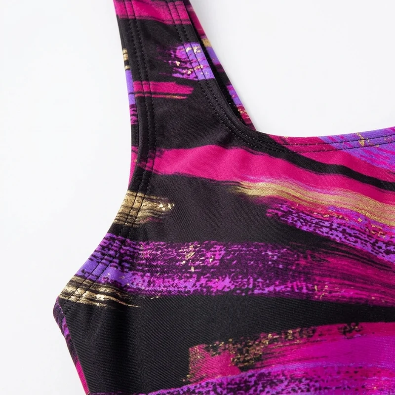 Maillot de bain femme — gainant col carré — vacances et piscine