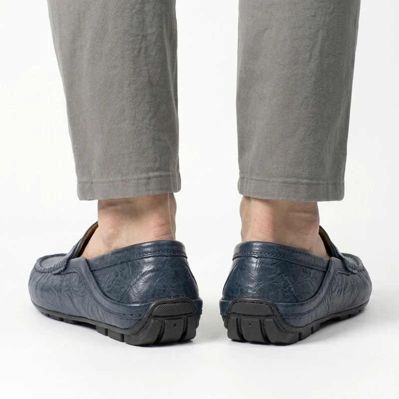 Mocassins homme en cuir — talon rabattable — voyage et style décontracté