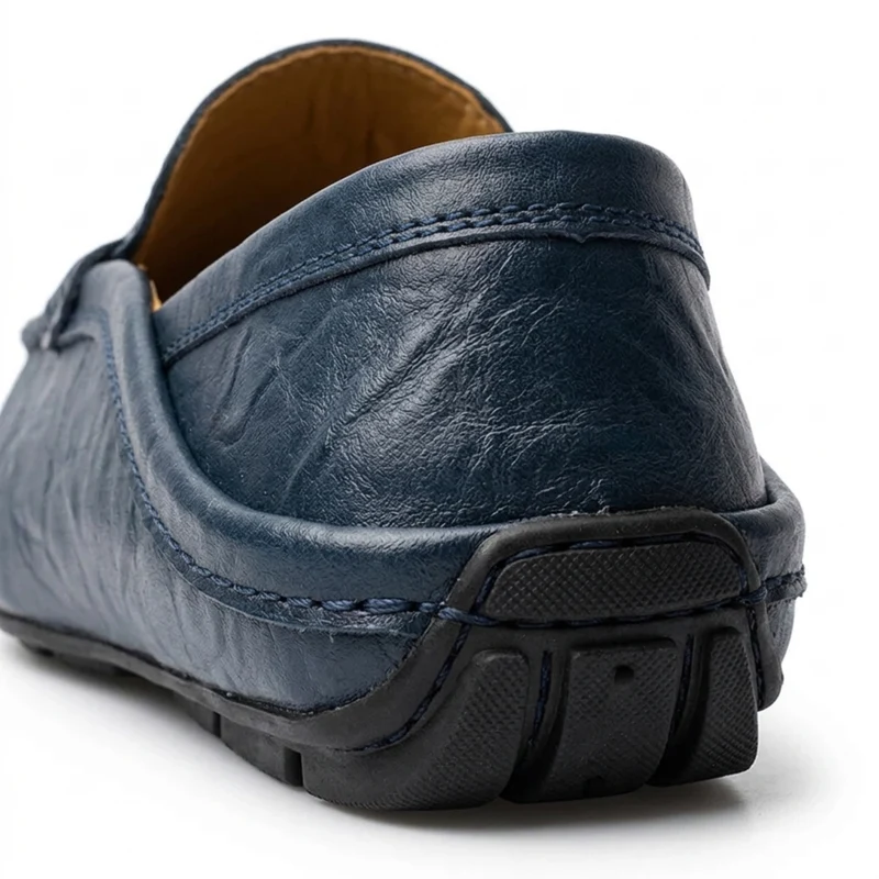 Mocassins homme en cuir — talon rabattable — voyage et style décontracté