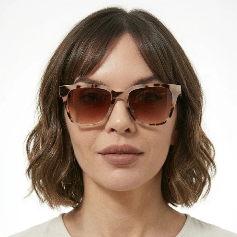 Lunettes de Soleil Carrées Oversized pour Femme avec Monture Épaisse et Verres Teintés