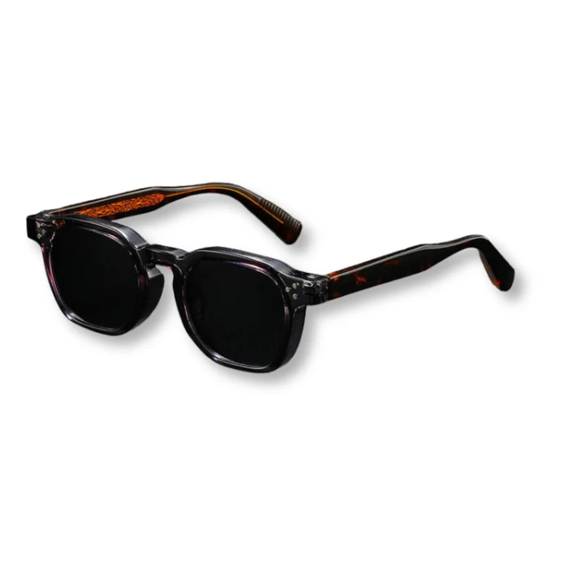 Lunettes de Soleil Polarisées Carrées avec Monture en Polycarbonate et Protection UV400