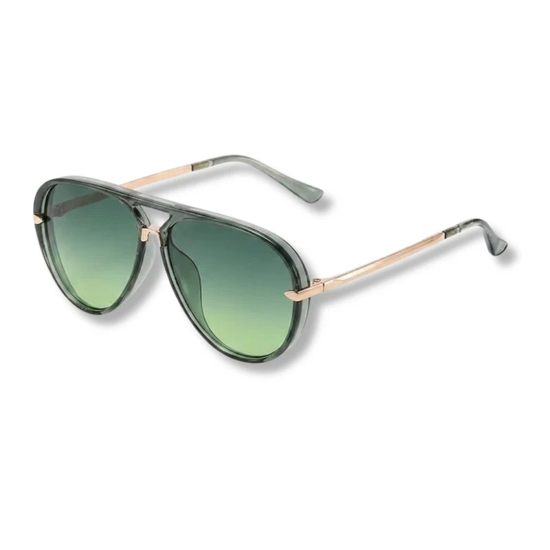 Lunettes Aviateur Translucides avec Double Pont et Verres Dégradés Protection UV