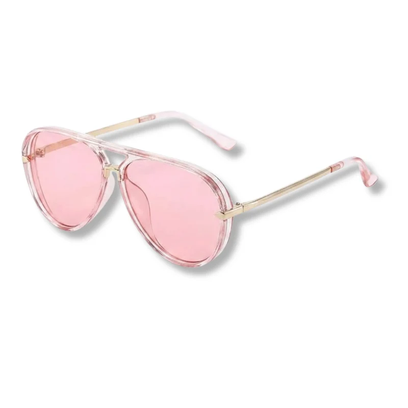 Lunettes Aviateur Translucides avec Double Pont et Verres Dégradés Protection UV