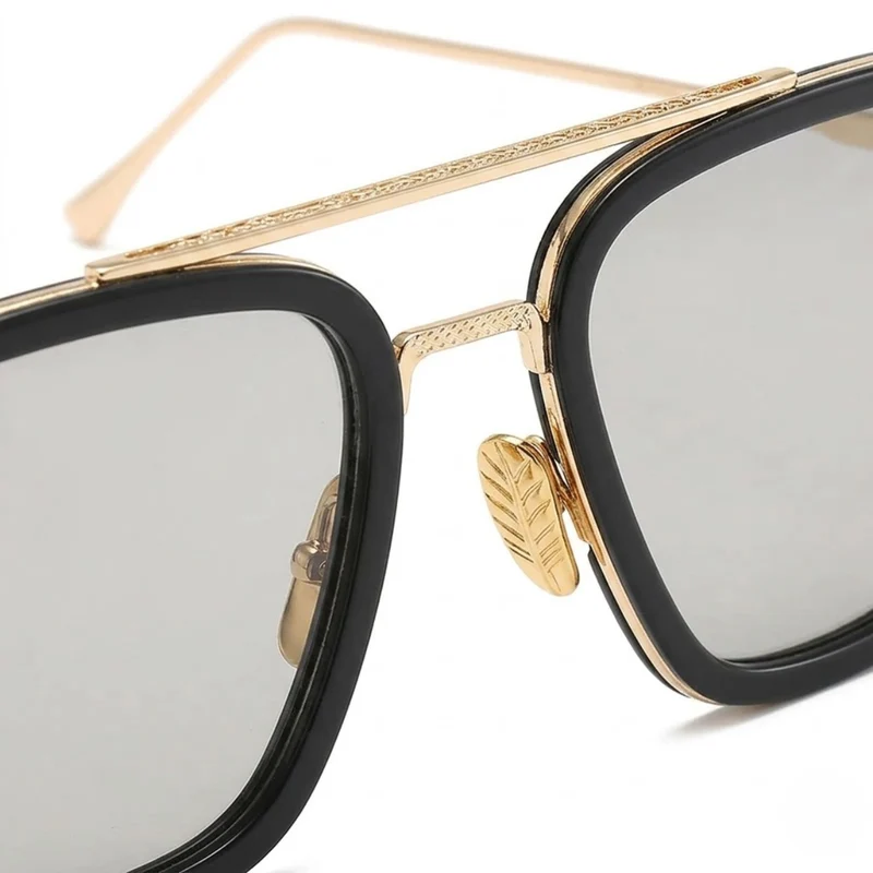 Lunettes aviateur carrées avec monture légère et verres de protection UV