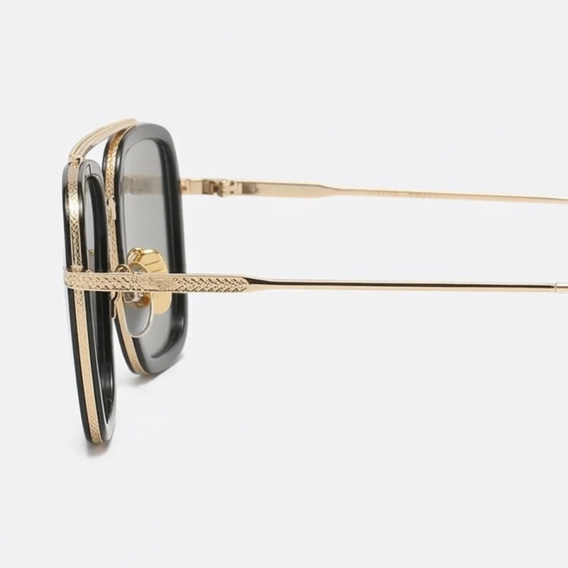 Lunettes aviateur carrées avec monture légère et verres de protection UV