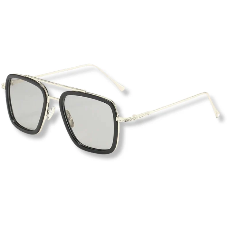 Lunettes aviateur carrées avec monture légère et verres de protection UV