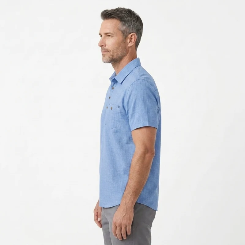 Polo homme coupe ajustée avec poche poitrine — bureau & loisirs