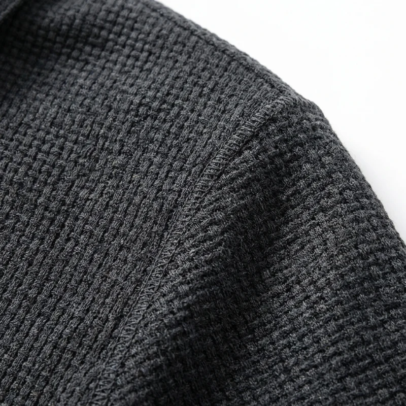 Polo homme à texture gaufrée et manches courtes — bureau & détente