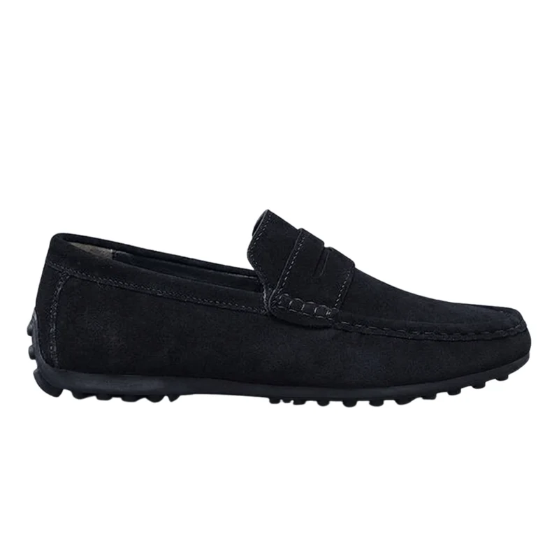 Mocassins en daim pour homme — bride penny — style quotidien décontracté
