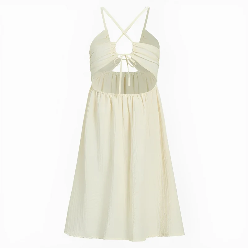 Edna - Robe midi chic à dos nu