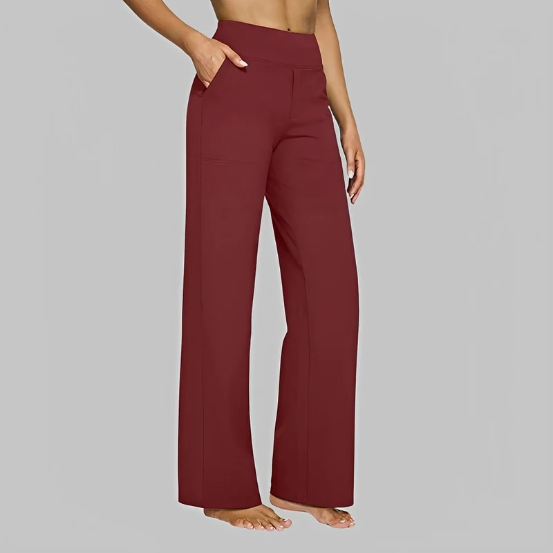 Salma - Pantalon taille haute décontracté