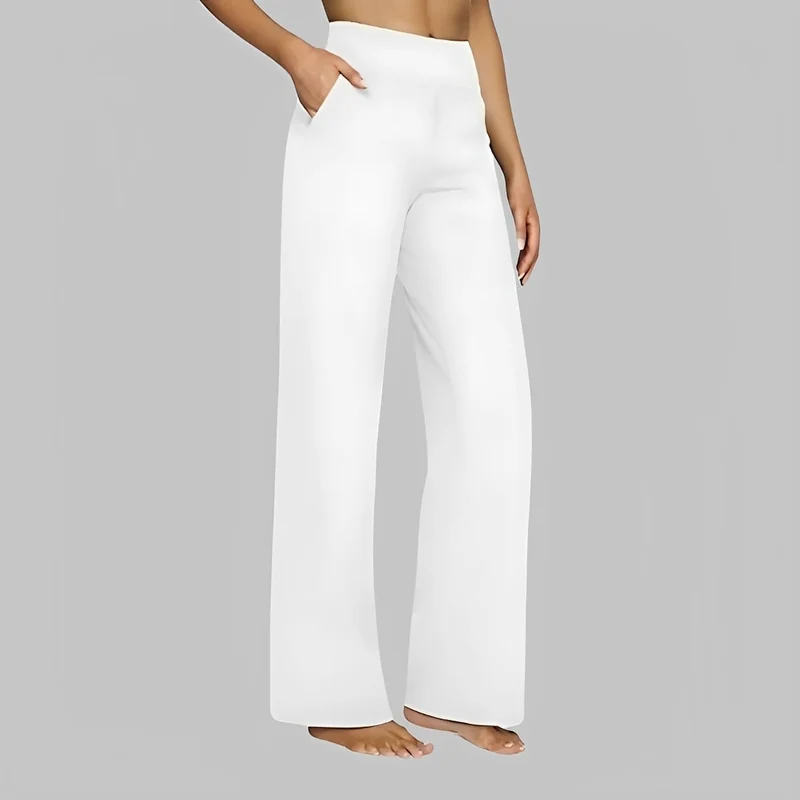 Salma - Pantalon taille haute décontracté