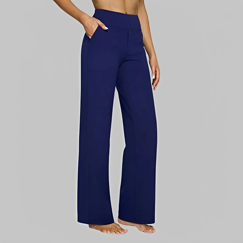 Salma - Pantalon taille haute décontracté
