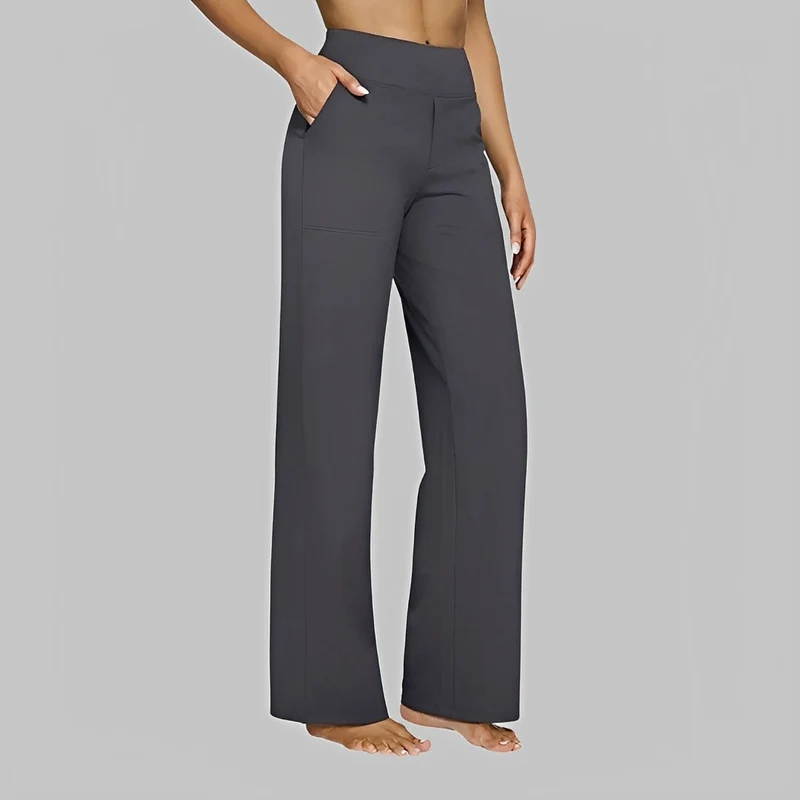 Salma - Pantalon taille haute décontracté