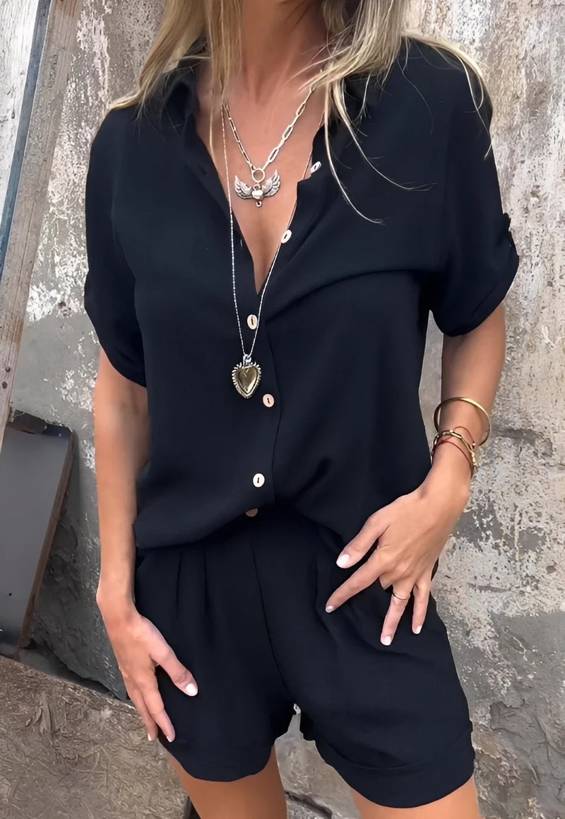 Minnie - Ensemble blouse et short décontracté