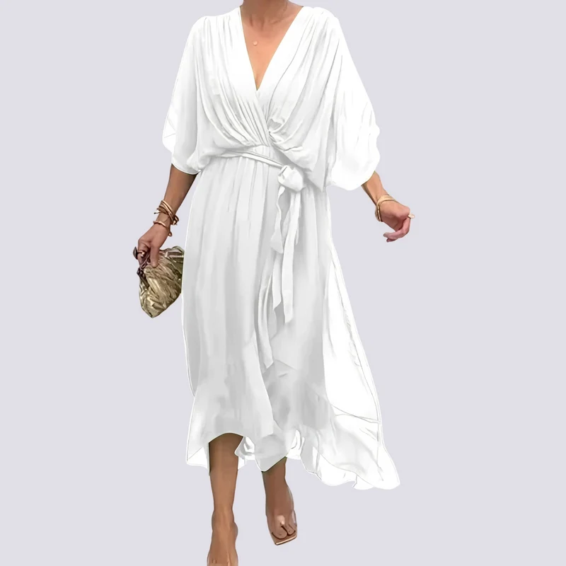 Jane - Robe Irrégulière avec Col en V
