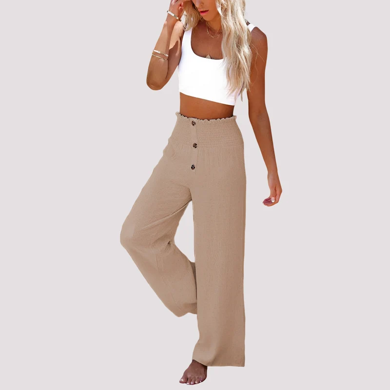 Christa - Pantalon ample taille haute