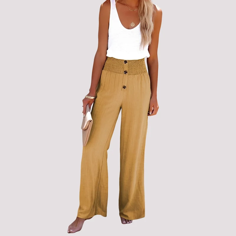 Christa - Pantalon ample taille haute