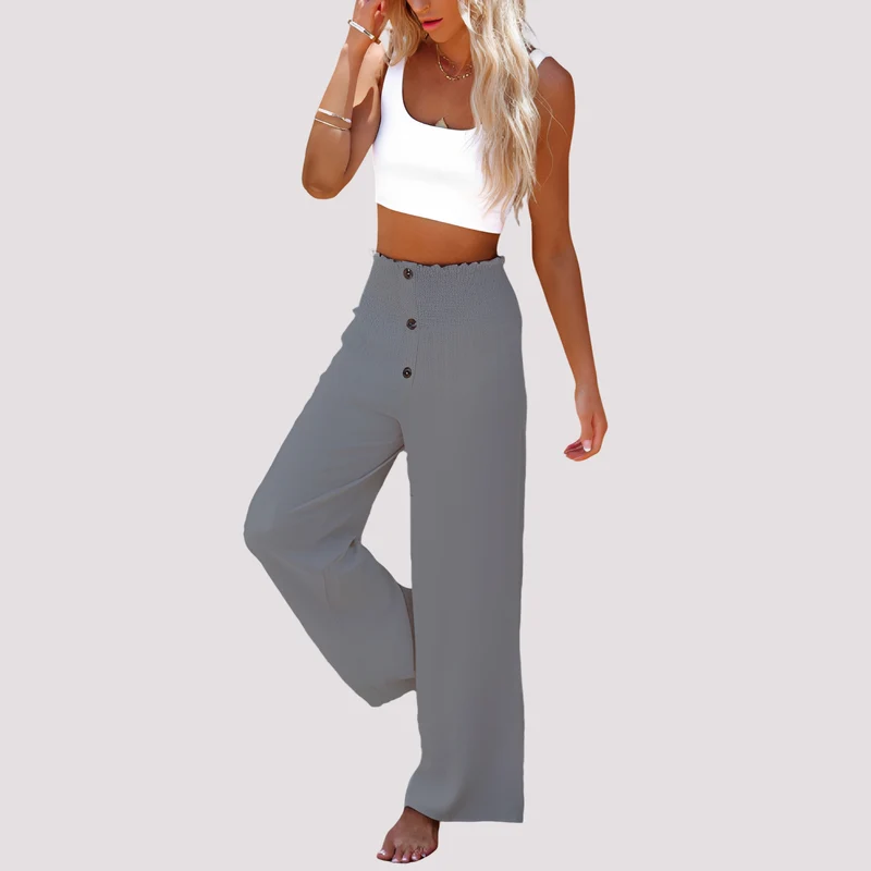 Christa - Pantalon ample taille haute