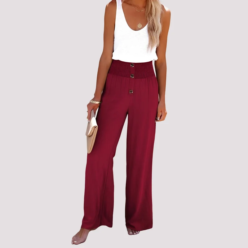 Christa - Pantalon ample taille haute