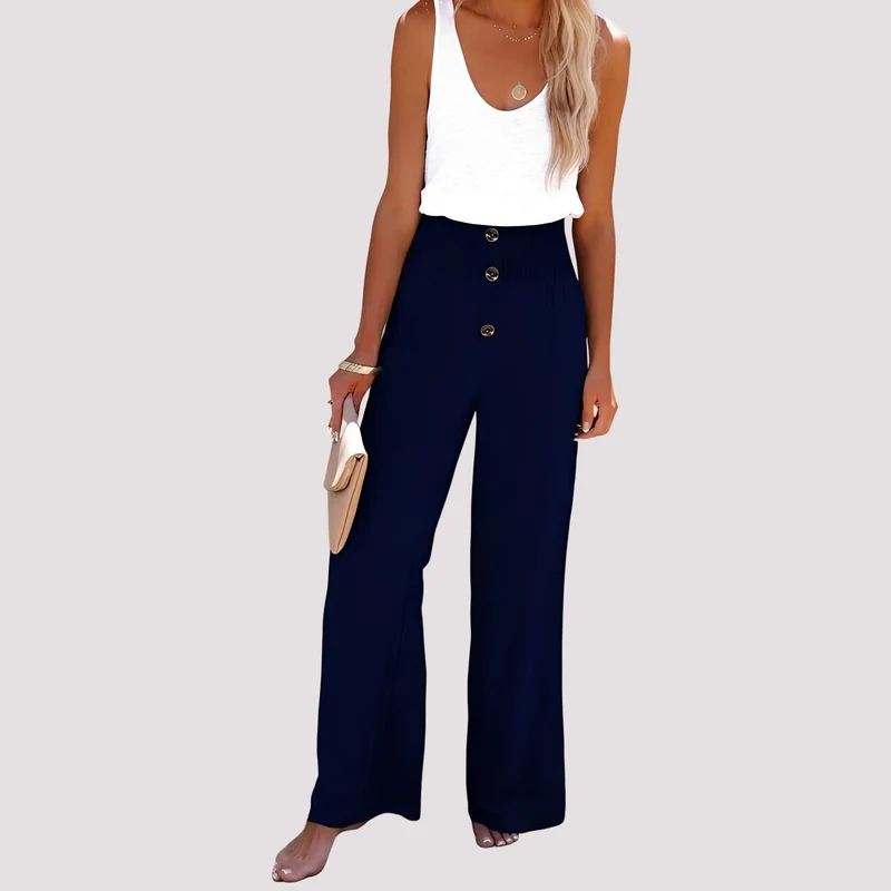 Christa - Pantalon ample taille haute