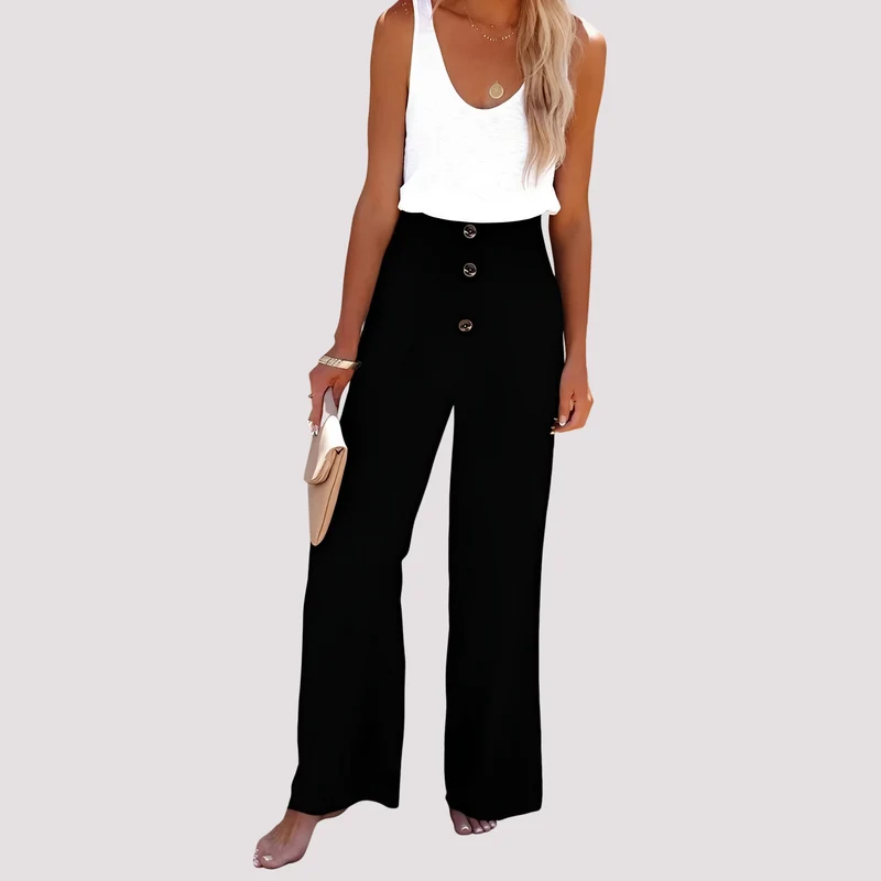 Christa - Pantalon ample taille haute