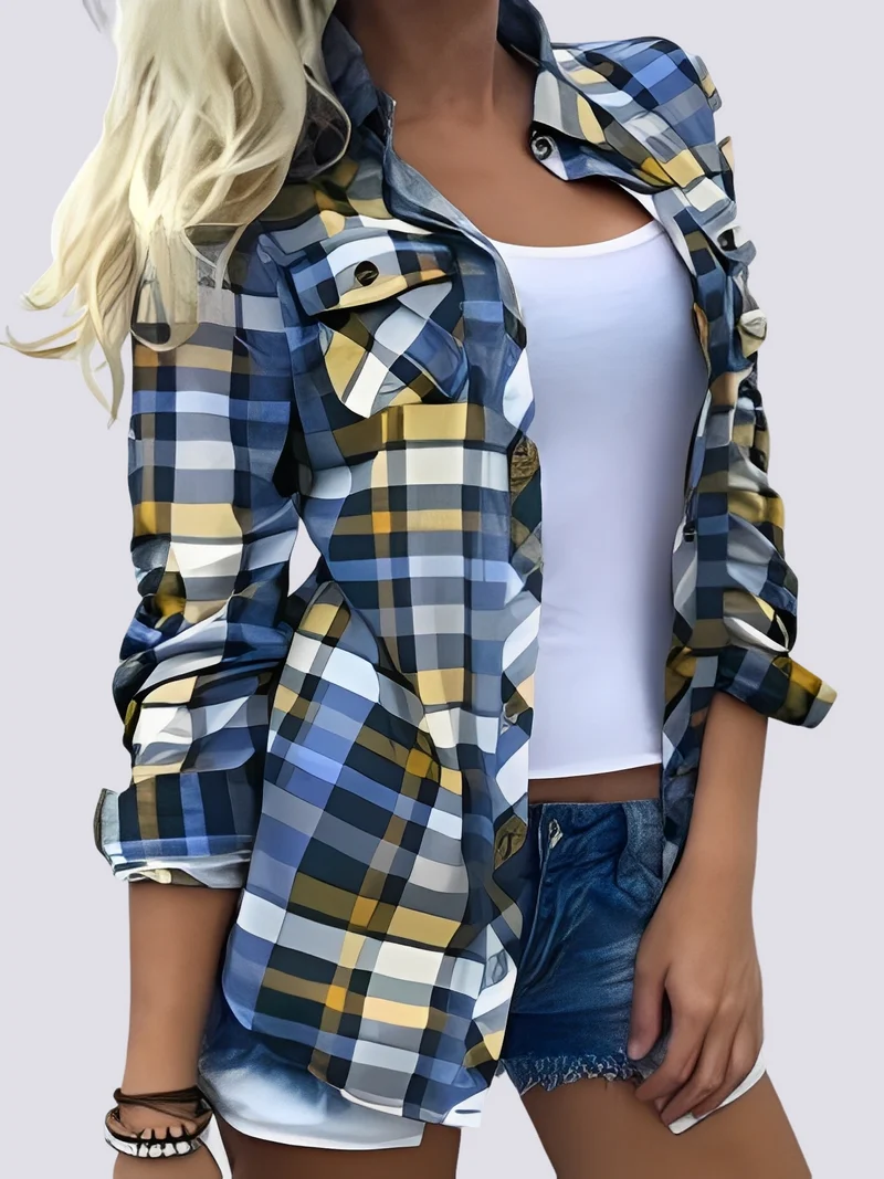 Charlotte - Chemise colorée à manches longues