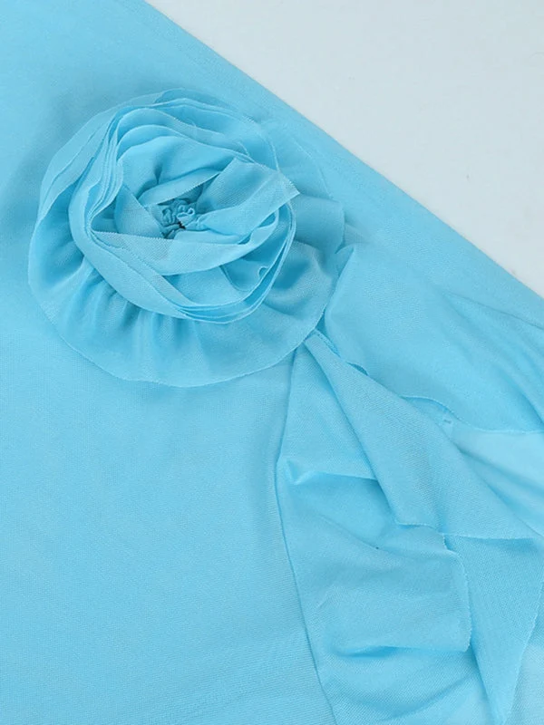 Sophie Paris | Robe tube fleurie sexy en maille avec design transparent