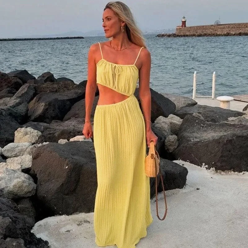 Sophie Paris | Robe longue fendue à nouer
