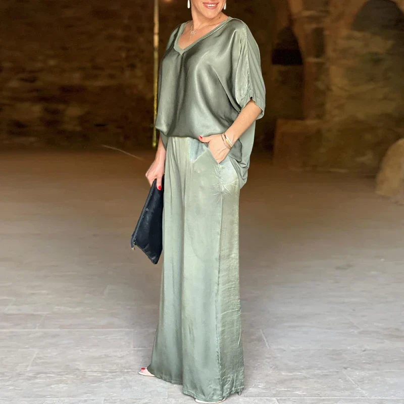 Sophie Paris I Pantalon large à taille moyenne