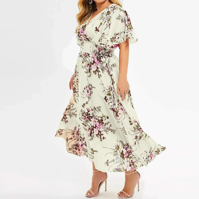 Sophie Paris I Robe longue en mousseline florale pour femmes
