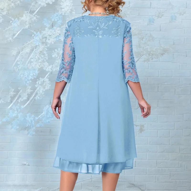 Sophie Paris I Plus Size Robe à fleurs brodées