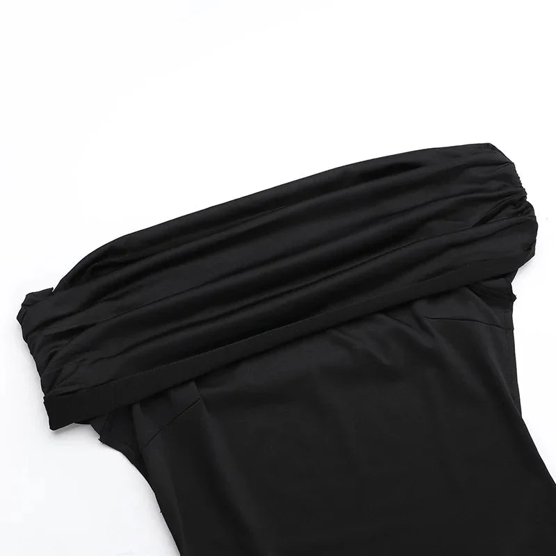 Robe maxi dos nu sans bretelles pour femmes