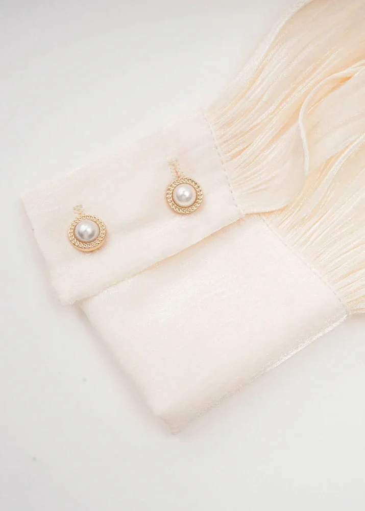 Robe mi-longue en satin champagne Estelle