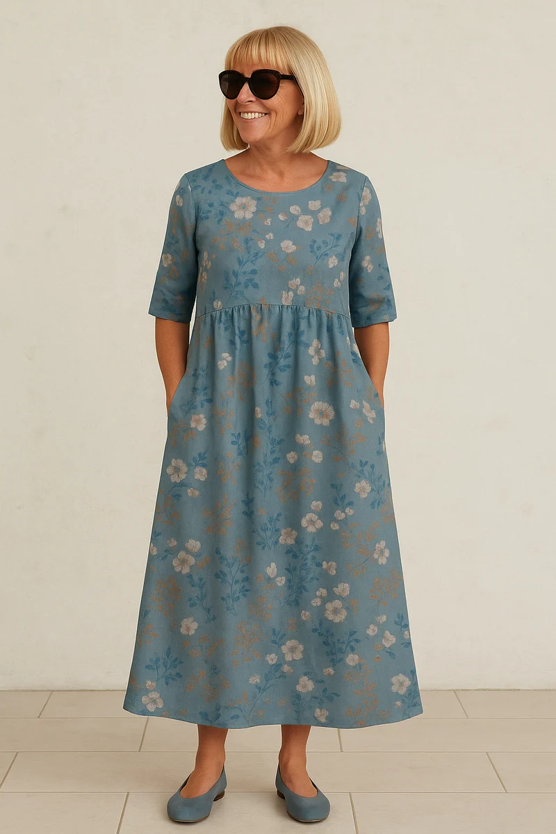 Robe Midi Décontractée pour Femmes – Élégance Quotidienne Sans Effort