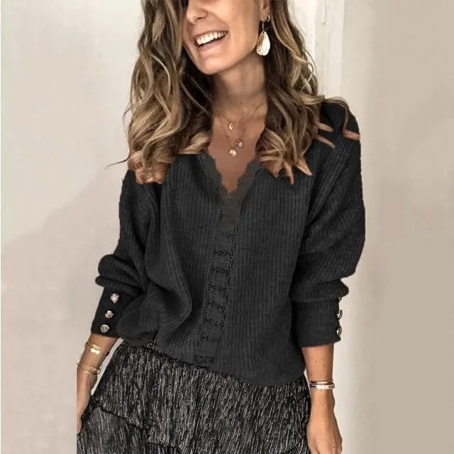 Pull en tricot élégant décontracté pour femmes