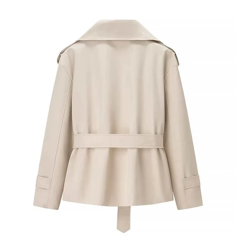 Blazer court ceinturé pour femme