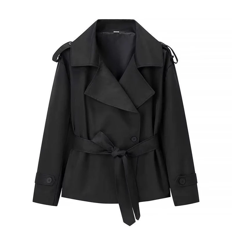 Blazer court ceinturé pour femme